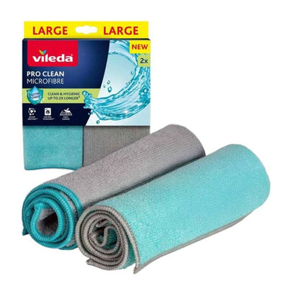 VILEDA PRO CLEAN X2 Paño Microfibra Enzimas Activas Gris Azul