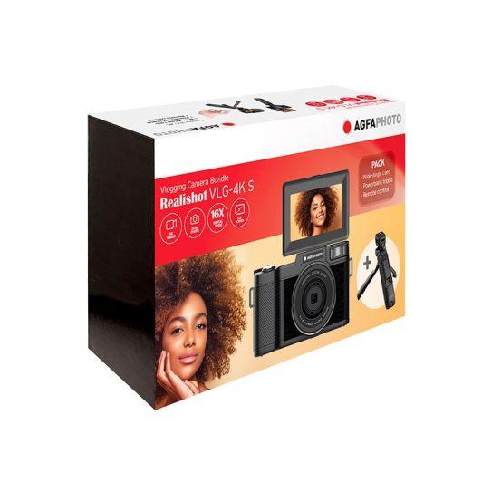 AGFAPHOTO VLG4KDIGS Cámara Digital 24MP 4K Negro