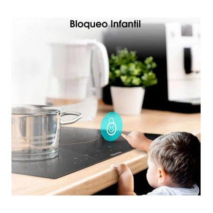 Hisense E6332BSCE Placa Vitrocerámica 3 Zonas 2700W 30 cm