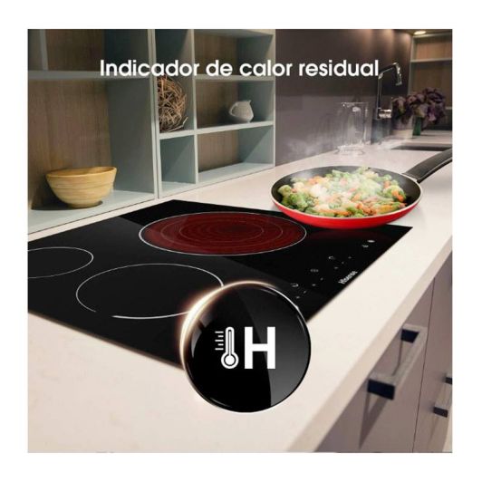 Hisense E6332BSCE Placa Vitrocerámica 3 Zonas 2700W 30 cm