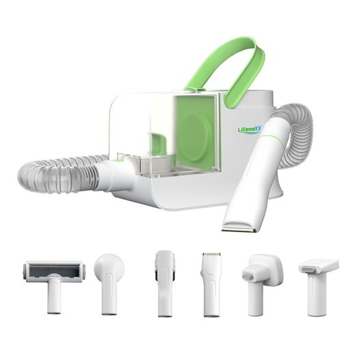 Kit de Peluquería Mascotas LIFENAXX 350W Aspiración 3 niveles succión 75dB Contenedor 1,5L