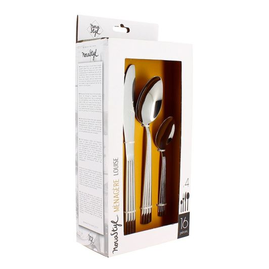 Cubertería 16pcs Inox Louiseino