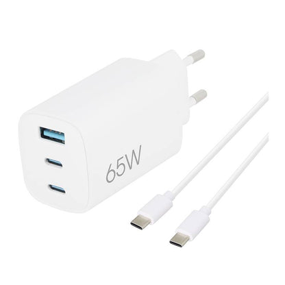 Adaptador EDENWOOD 65W 1 USB‑A 2 USB‑C Blanco