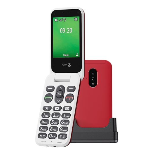 DORO Leva 22S Teléfono Móvil Senior Rojo con Tapa