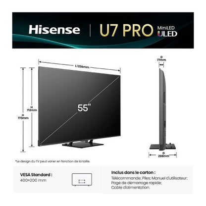 Hisense 55U7Q Pro TV Mini LED 55\" 165Hz