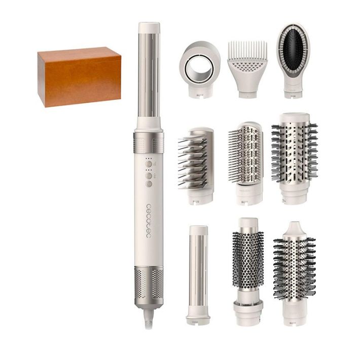 Cecotec Bamba CeramicCare 10en1 Cepillo Moldeador 1400W Champagne