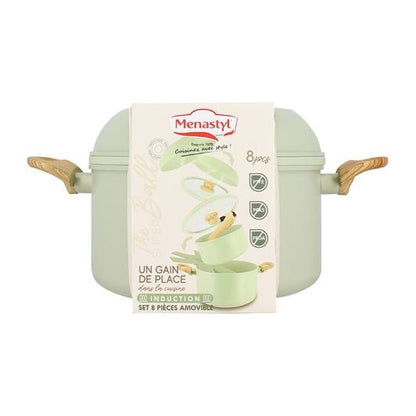 MENASTYL SUPERBALL Batería de Cocina 8pcs Verde Menta