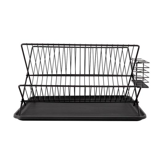 Escurridor Platos Plegable Negro Acero BY ELECTRO DEPOT