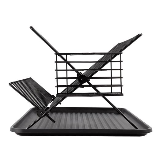 Escurridor Platos Plegable Negro Acero BY ELECTRO DEPOT