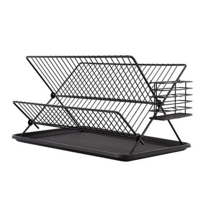 Escurridor Platos Plegable Negro Acero BY ELECTRO DEPOT