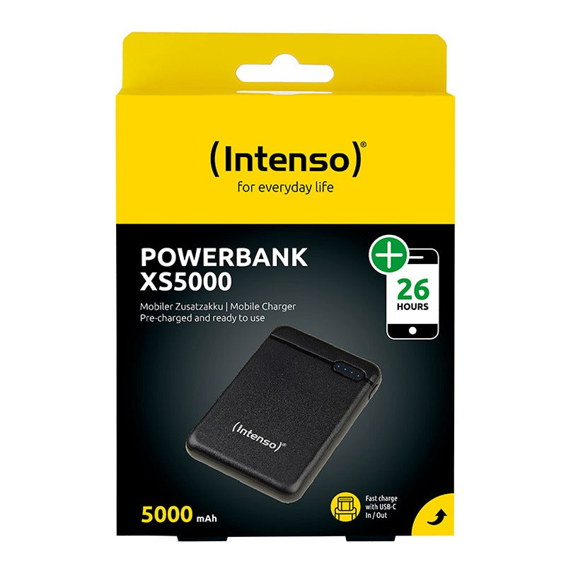 INTENSO Powerbank Ultracompacto 5000 mAh Negro de Alta Capacidad