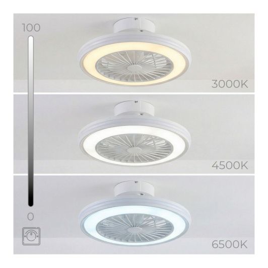 INNOVAGOODS V0104044 Ventilador de Techo Luz RGB Blanco