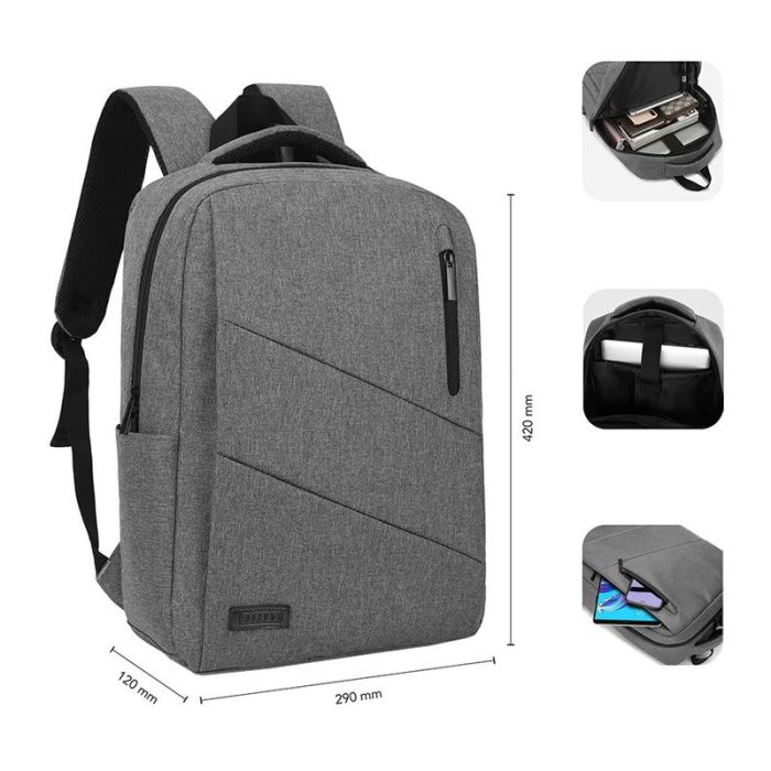 SUBBLIM Mochila City Portátil 15.6" Gris Diseño Moderno
