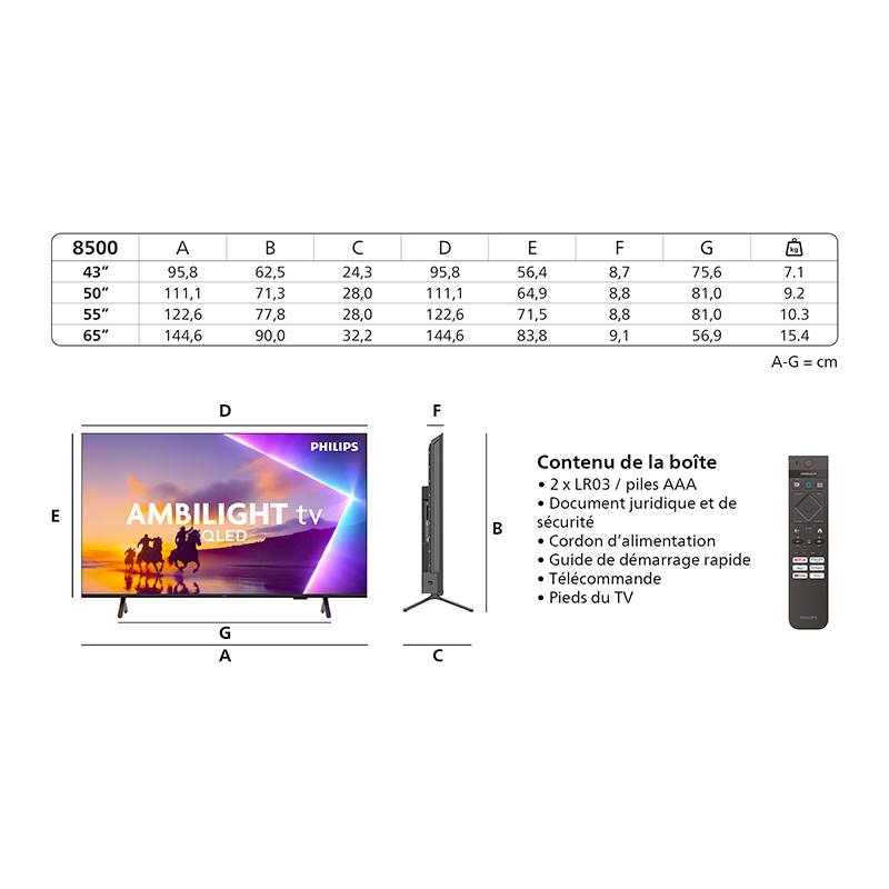 Philips 50PUS8500 Smart TV Ambilight QLED 50"