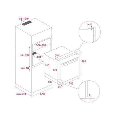 Teka Neo Horno Integrable Hidrolítico 70L Airfry Negro Inox