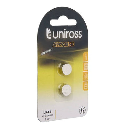 UNIROSS Pilas LR44 No Recargables Pack de 2
