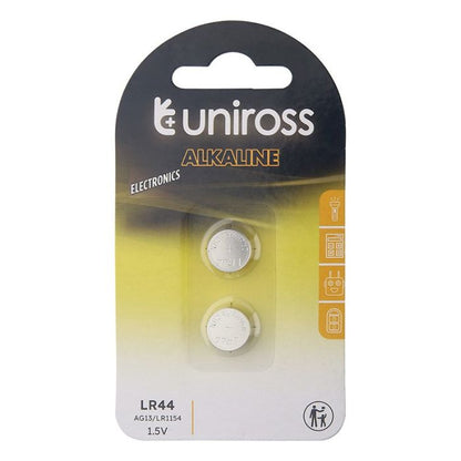 UNIROSS Pilas LR44 No Recargables Pack de 2