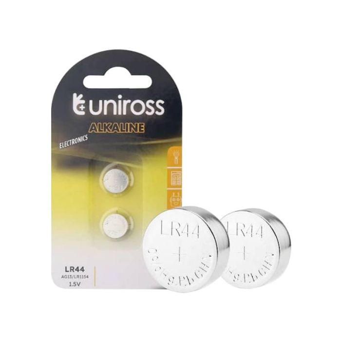 UNIROSS Pilas LR44 No Recargables Pack de 2