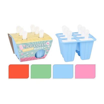 Molde para Polos/Paletas de Hielo 6 Unidades
