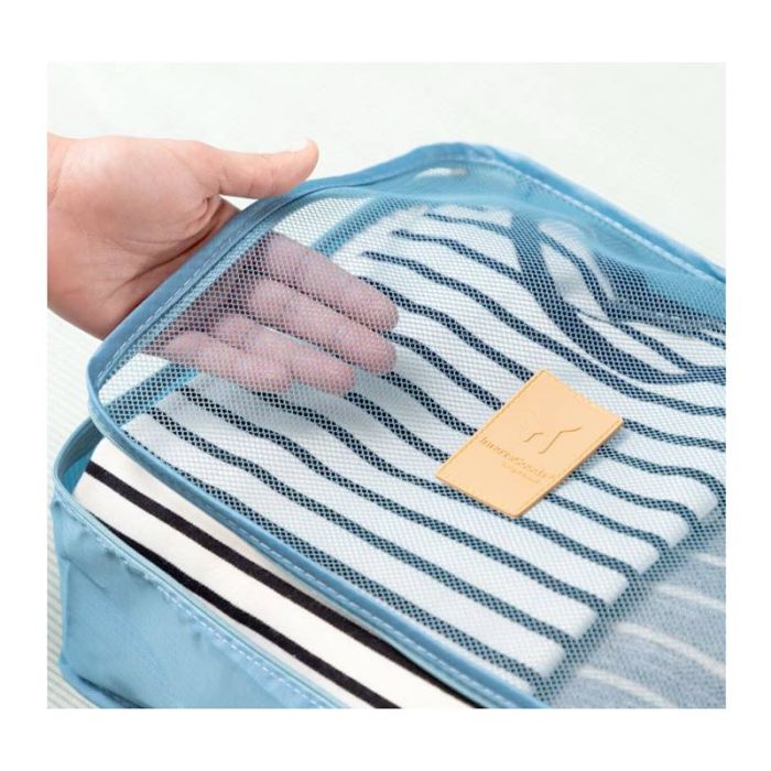 INNOVAGOODS Set de Bolsas Organizadoras Azul Resistente Agua 6 Piezas