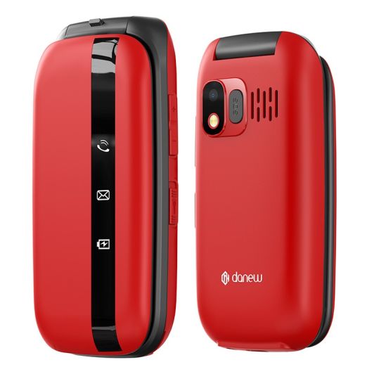 DANEW K43 Móvil Plegable 4G Rojo