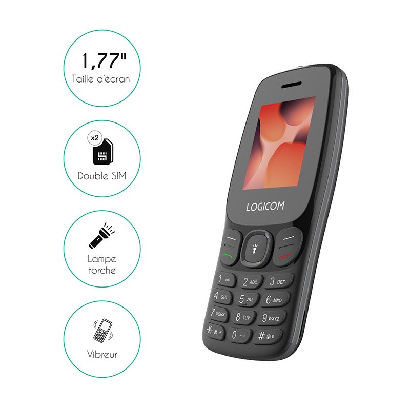 LOGICOM E45 Móvil 4G 128MB Negro