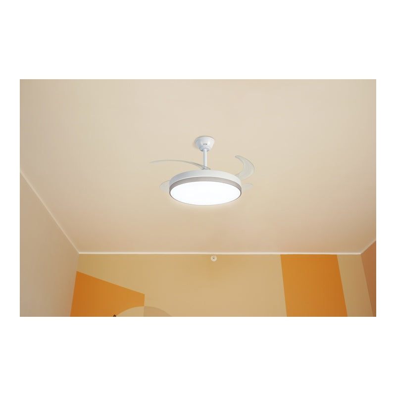 HTW Ventilador de Techo Retráctil Blanco 6 Velocidades