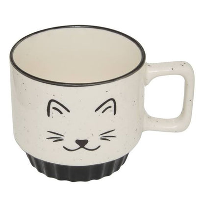 TazaGrande Animales 30 cl Cerámica con Gato y Perro