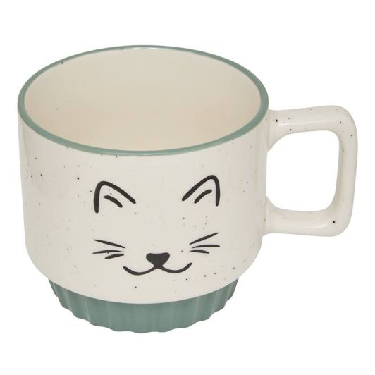 TazaGrande Animales 30 cl Cerámica con Gato y Perro