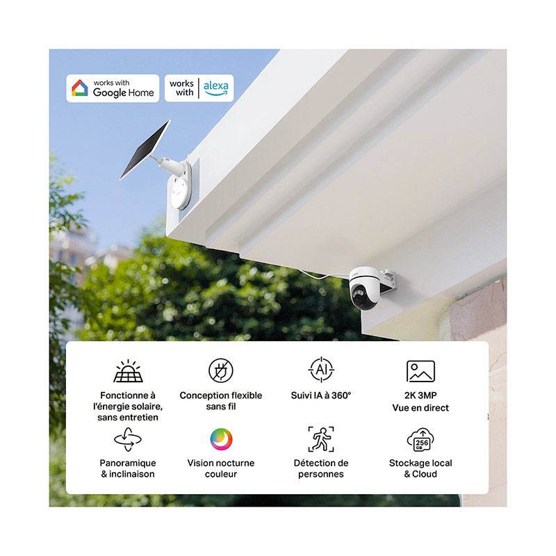 TAPO TC90 Cámara de Seguridad Solar 2K 360°
