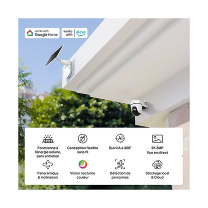 TAPO TC90 Cámara de Seguridad Solar 2K 360°