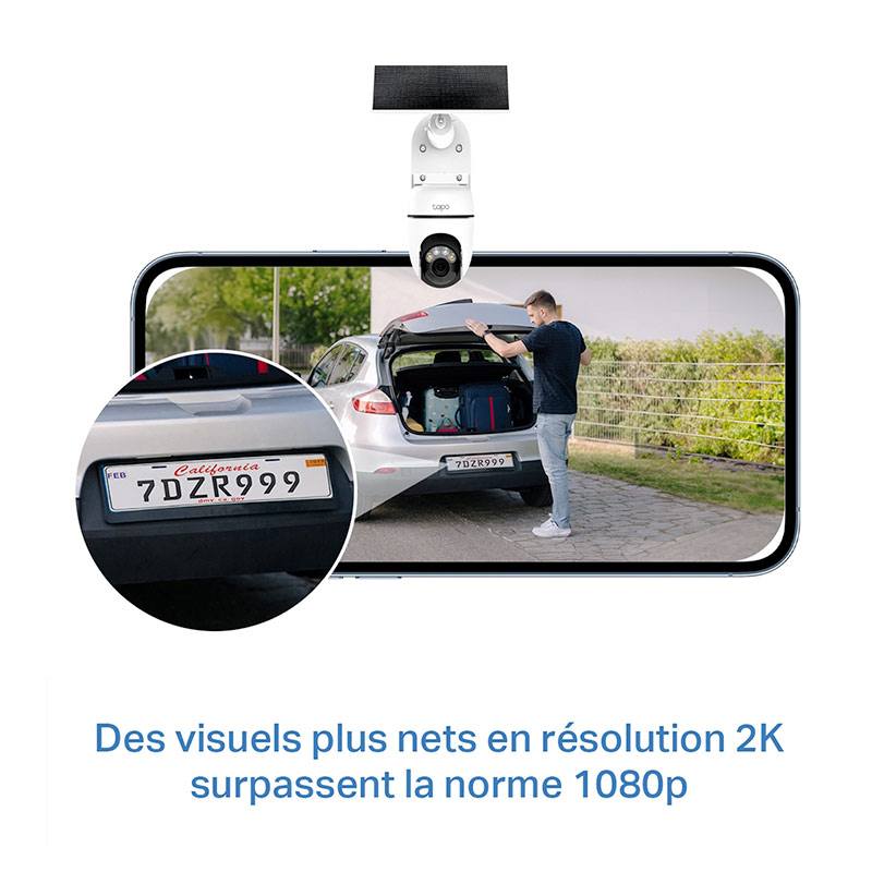 TAPO TC90 Cámara de Seguridad Solar 2K 360°