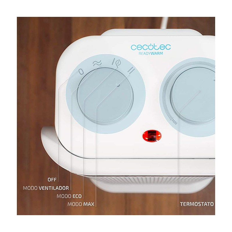 Cecotec Ready Warm 6250 Calefactor Eléctrico Cerámico 2000W Blanco