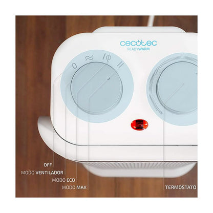 Cecotec Ready Warm 6250 Calefactor Eléctrico Cerámico 2000W Blanco