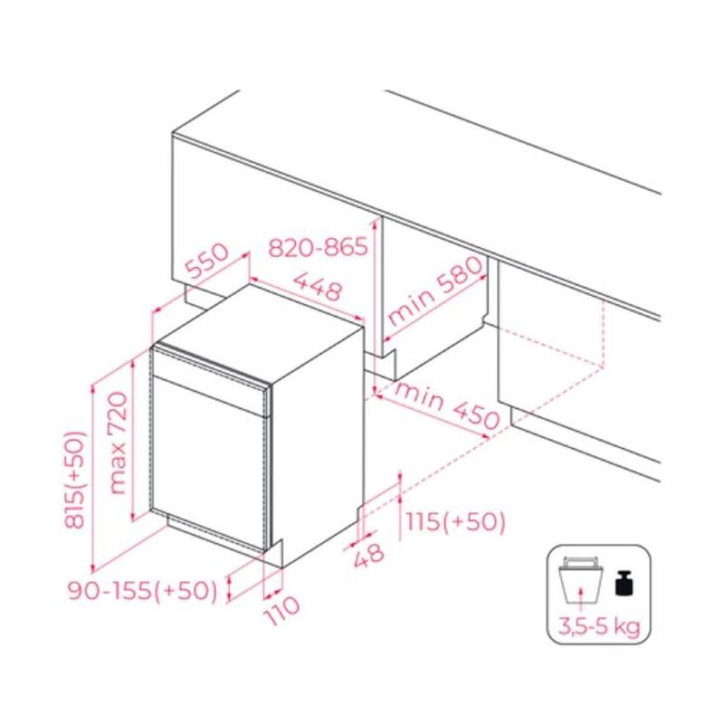TEKA DFI 44800 Lavavajillas Integrable 45 cm 10 Servicios E