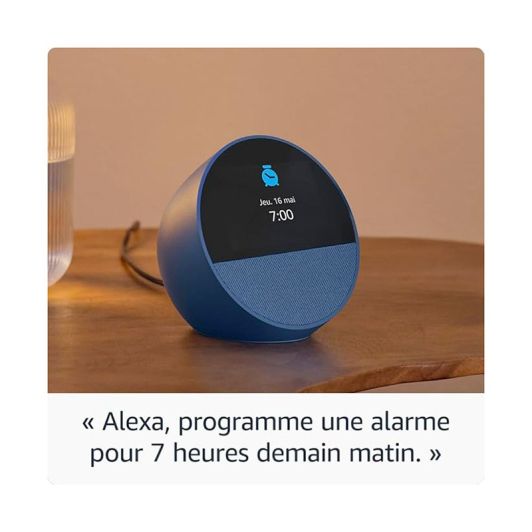 Amazon Echo Spot Altavoz Negro Con Alexa Pantalla Personalizable