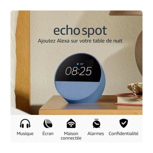 Amazon Echo Spot Altavoz Bluetooth con Alexa Azul