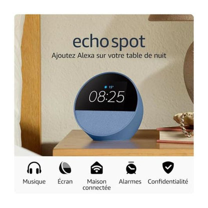 Amazon Echo Spot Altavoz Bluetooth con Alexa Azul