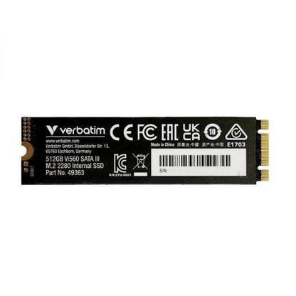 VERBATIM NV3 SSD Interno M.2 512GB Aluminio Negro