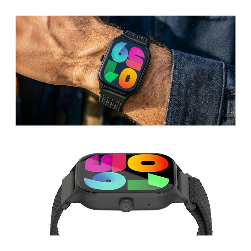 Echo Rainbow Mesh Reloj Inteligente Negro con 2 Correas