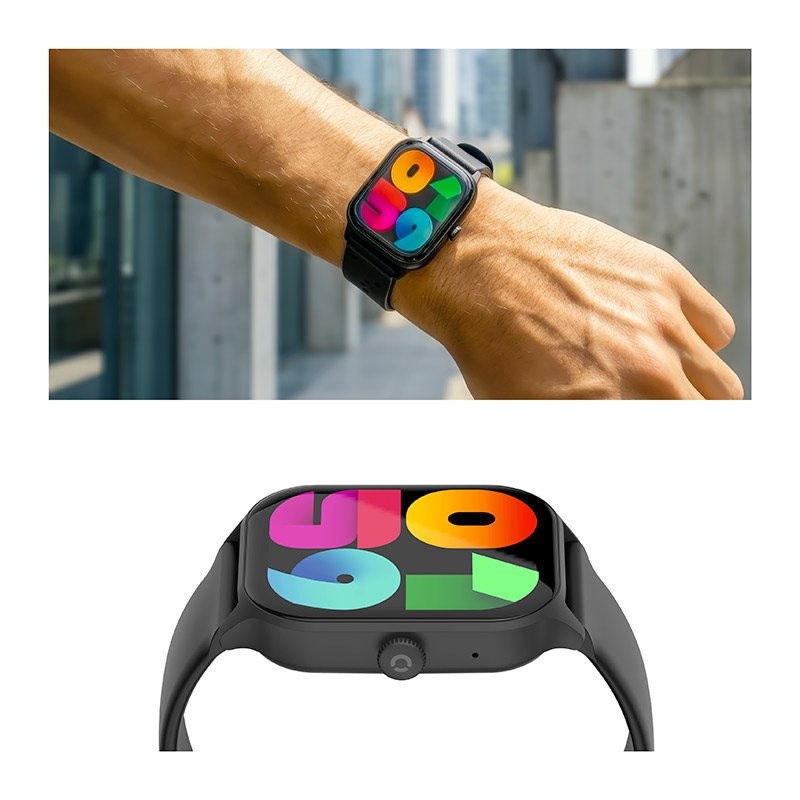 Echo Rainbow Mesh Reloj Inteligente Negro con 2 Correas