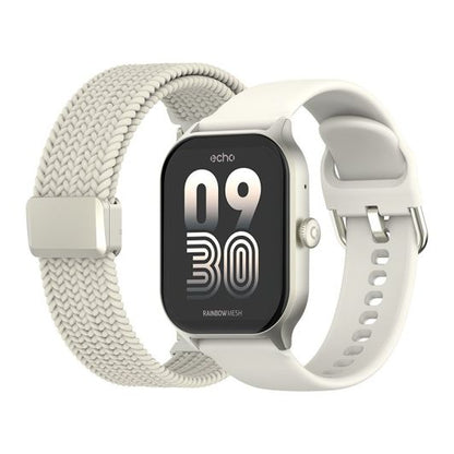 Echo Rainbow Mesh Reloj Inteligente Blanco con 2 Correas