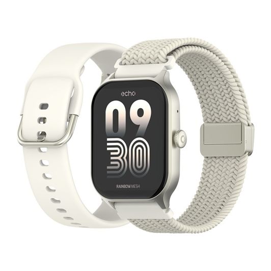 Echo Rainbow Mesh Reloj Inteligente Blanco con 2 Correas