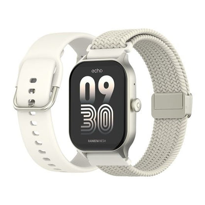 Echo Rainbow Mesh Reloj Inteligente Blanco con 2 Correas