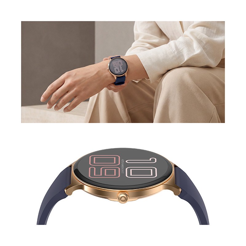 ECHO Rainbow Sunset Reloj Inteligente Acero Inoxidable AzulRosa 2 Correas