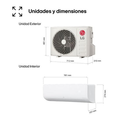 LG SMART Z12 Aire Acondicionado Split Inverter 3000 Frigorías WiFi