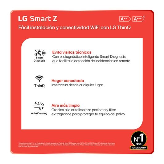 LG SMART Z12 Aire Acondicionado Split Inverter 3000 Frigorías WiFi