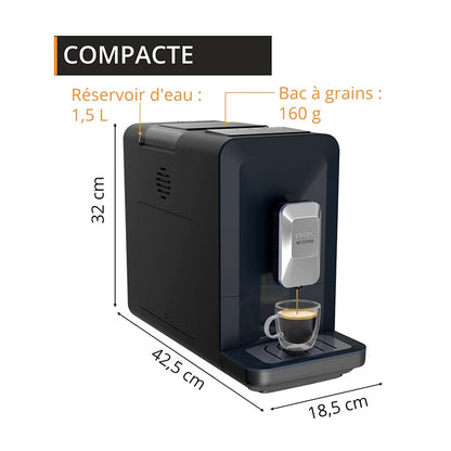 KRUPS Coffee EA2004E0 Cafetera Espresso con Molinillo 15 Bar Azul