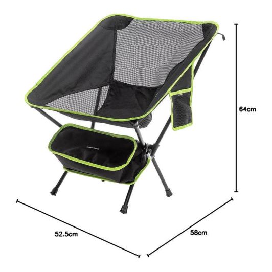 Innovagoods Silla de Camping Plegable 64 cm Ligera y Resistente