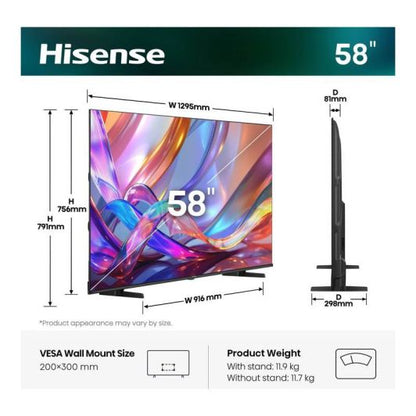 Hisense 58E7S QLED TV 58 Pulgadas UHD 4K